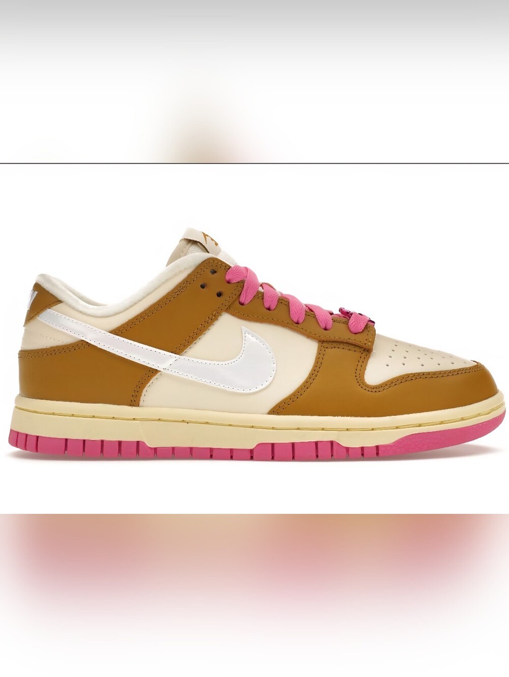 Nike Dunk Low SE Womens 9.5 Tan, White And Pink